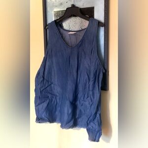 Universal Denim Blue Sleeveless Relaxed Tank Top XXL